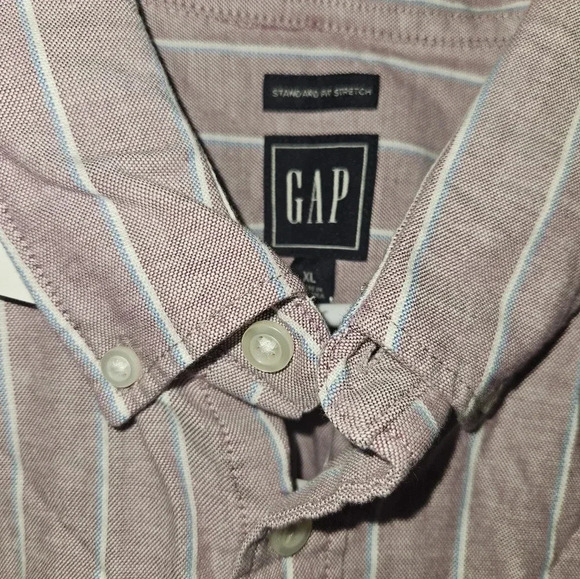 Gap Mens Button Up Long Sleeve Dress Shirt Size Xl - Picture 3 of 12